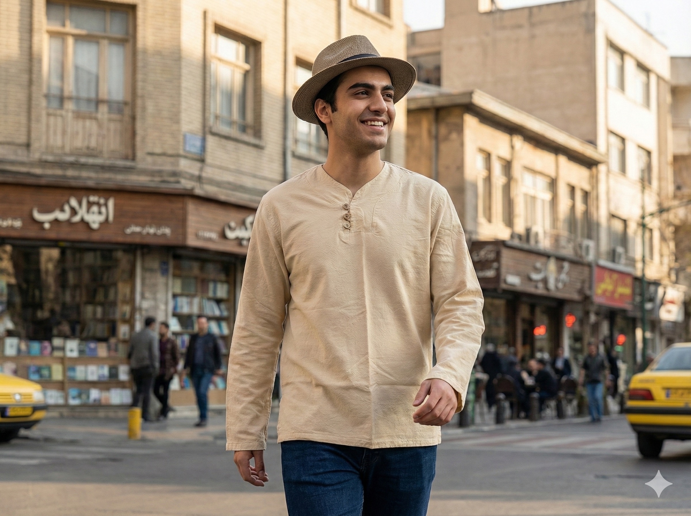 پیراهن رادمان کرم سایز 4